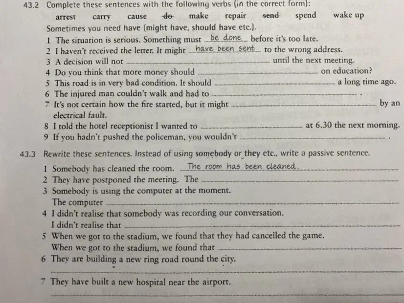 Complete using the following 2.5. Complete these sentences. complete the sentences with the correct form of the verbs. correct these sentences. complete the sentences using the following verbs.