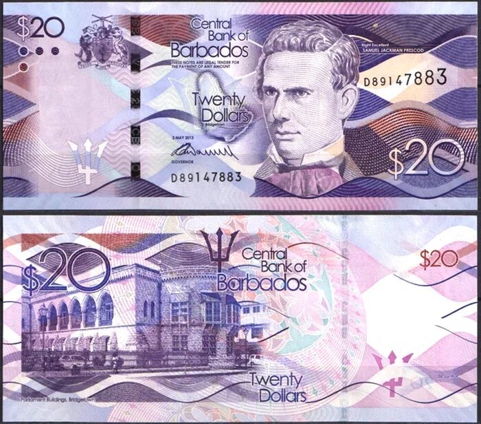 Барбадос 1 доллар 1994. Барбадос 1 доллар. Доллар в 1943 году. Доллар барбадоса. 20 долларов банкнота.