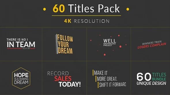 Title Pack. AE element Mega Pack titles. Pack title format. Pack title Color format