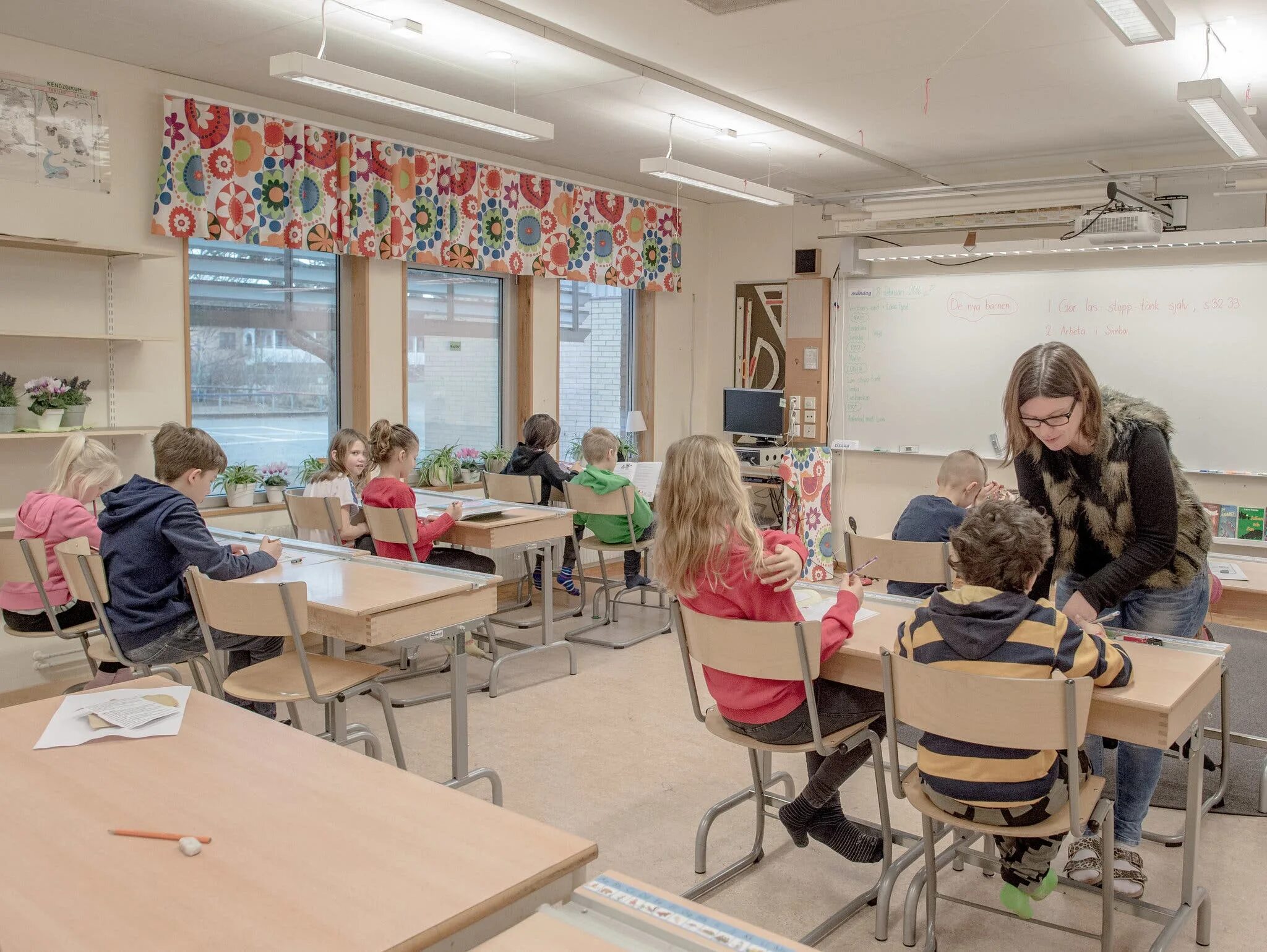 Daily Life: This is a picture of a school in sweden. Lots of people in sweden ge