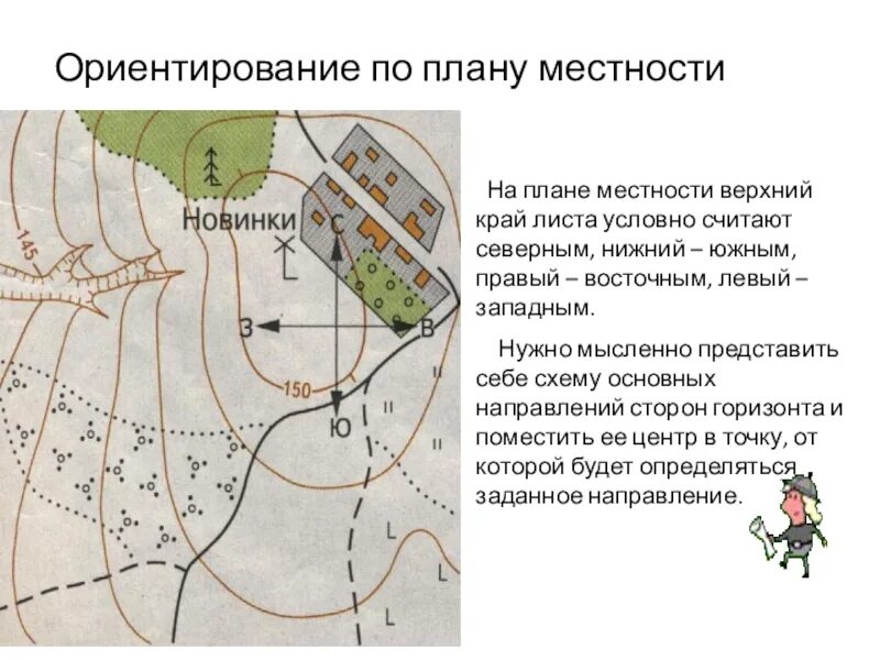В каком направлении относительно направления