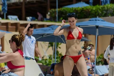 JAIMIE ALEXANDER in Bikinis At a Pool in Cancun 05102016.