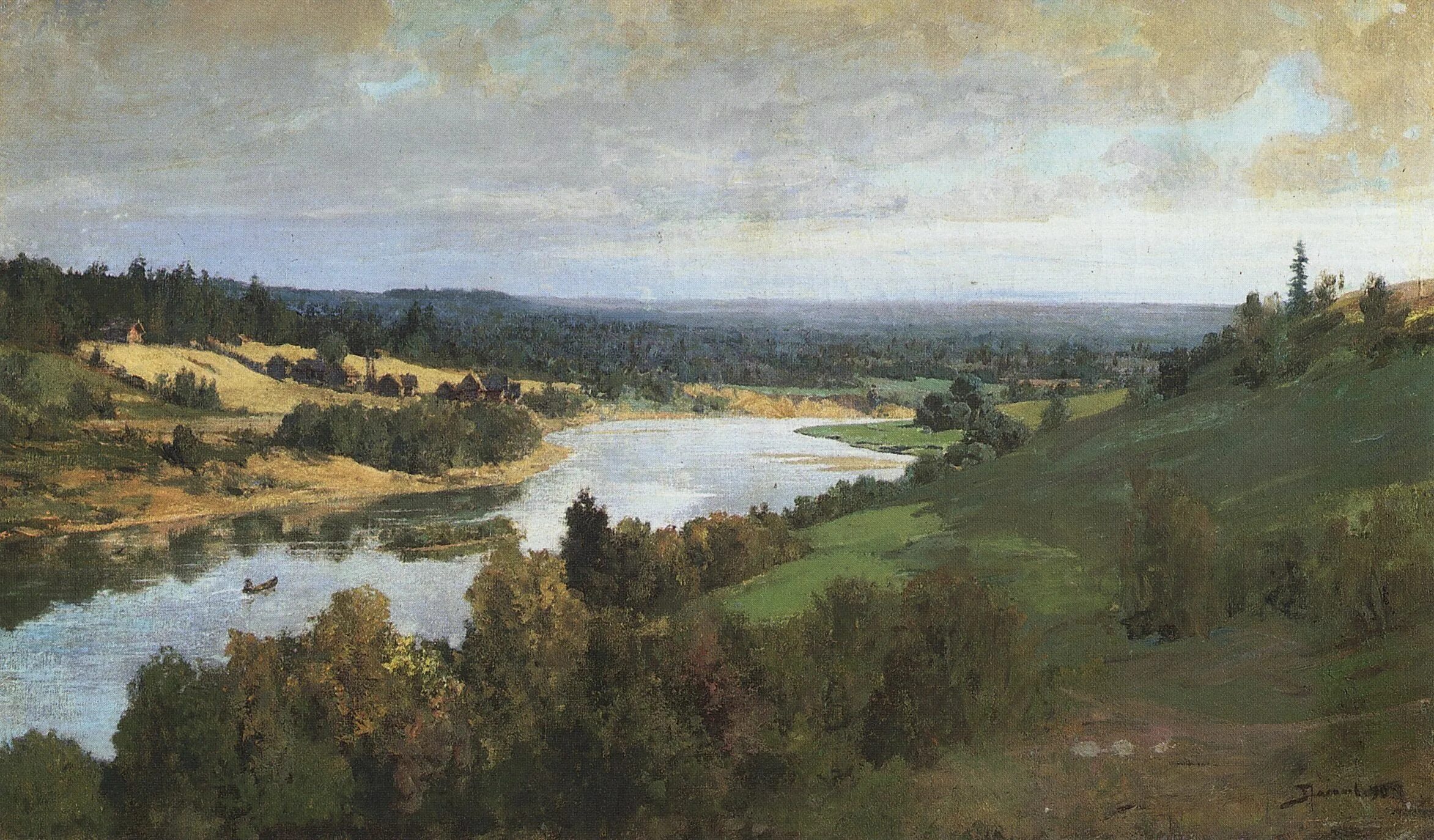 Крылов река. Поленов река Оять 1890. В.Д. Поленов. Река Оять.