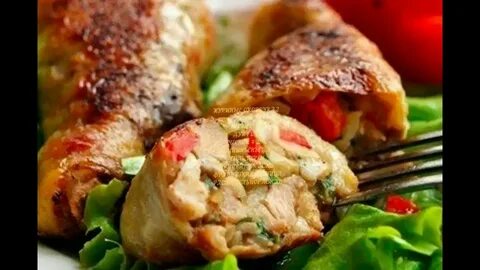 Голени фаршированные грибами в духовке
