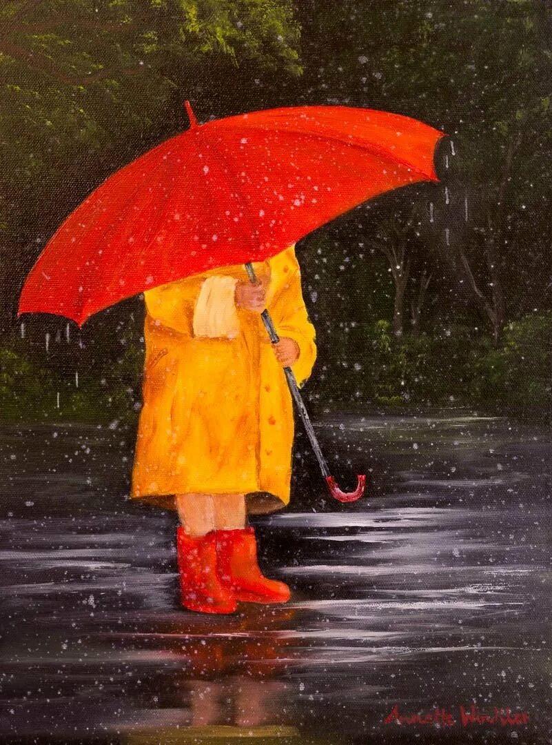 Бесплатные дождливые открытки. Под зонтиком. Осень дождь. Человек под зонтом. Девочка под зонтиком.