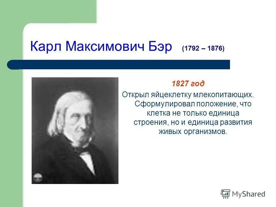 Карл бэр яйцеклетка. Какую клетку открыл бэр. Какую клетку открыл бэр. Карл бэр 1827. Карл максимович бэр открыл яйцеклетку.