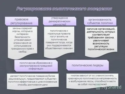 Политические способы регулирования