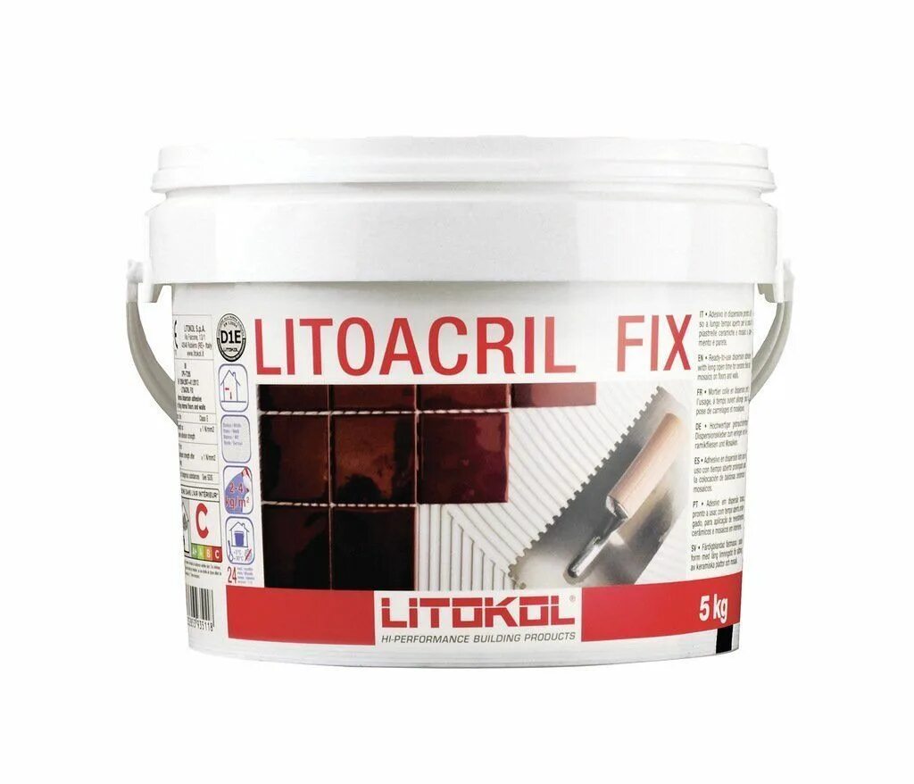 Готовый плиточный клей. Клей Litoacril Plus. Litoacril Fix (25 кг, белый). Litoacril Fix (5 кг, белый). Клей Litokol Litoacril Plus белый, 5 кг.