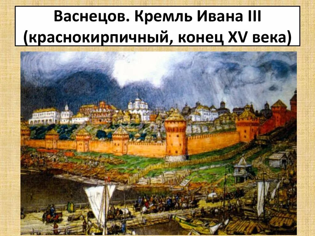 Стены кремля при иване 3. Московский Кремль Ивана 3. Краснокирпичный Московский Кремль при Иване III. Москва Кремль при Иване 3 Васнецов. Московский Кремль Ивана 3 15 век.