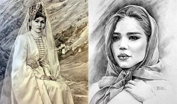 Горянка рисунок. Горянка с кувшином картина. Горянка с кувшином рисунок. Национальный костюм горянки. Горянки черкешенки.