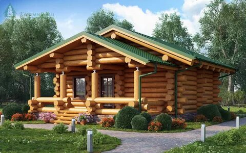 Бревенчатый дом баня