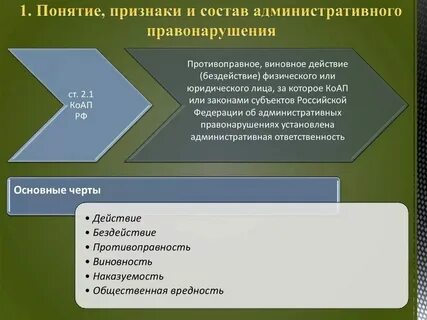 Юридический анализ административного правонарушения