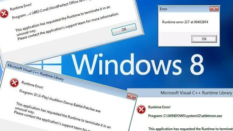 Running time error. Ошибка runtime error. windows runtime. runtime error 217. ошибка на виндовс 10 runtime error.