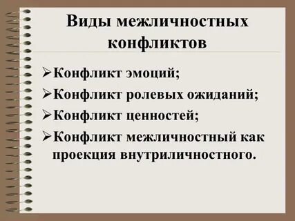 2 примера межличностных конфликтов