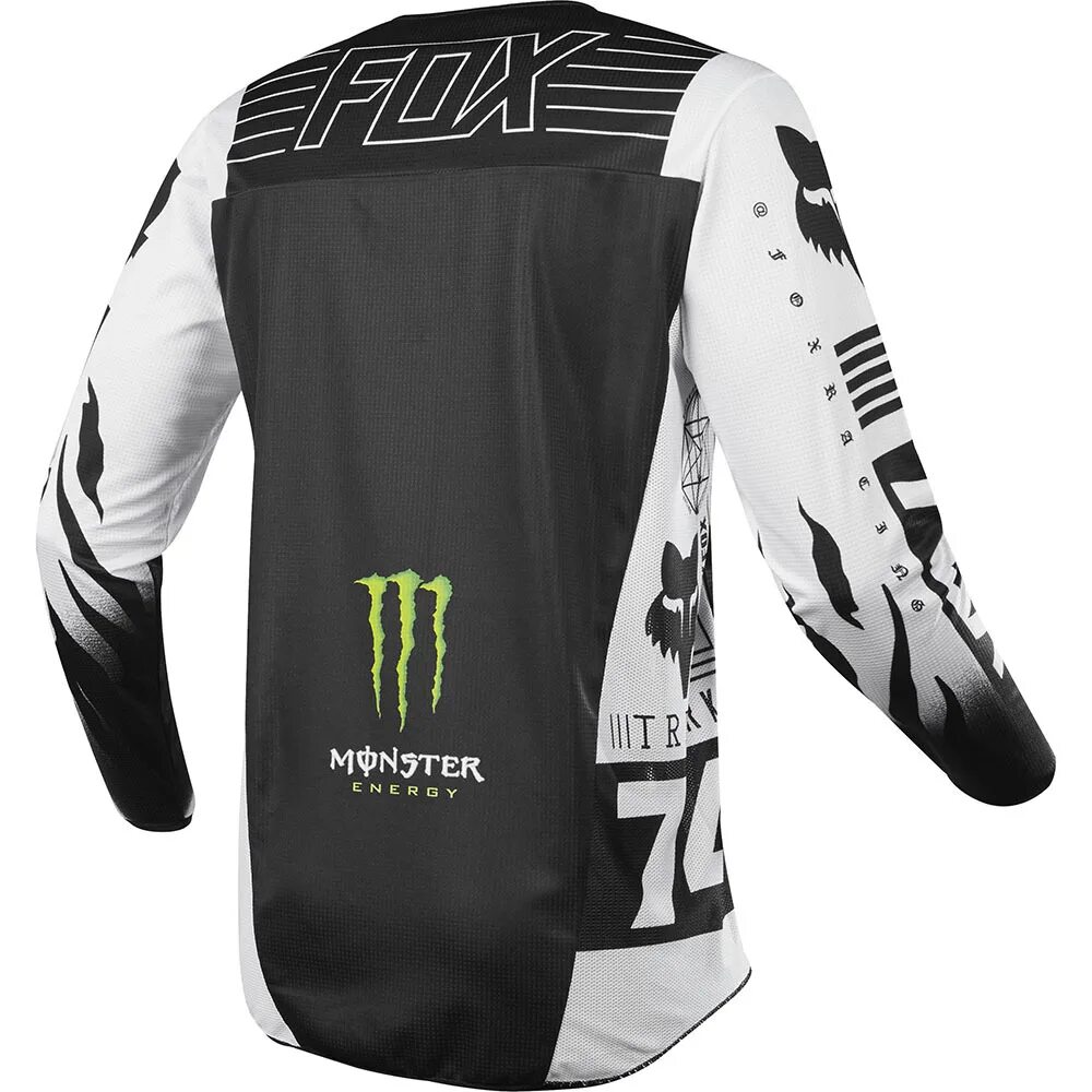 Monster Energy джерси Bicycle. Джерси Fox 180 Monster 2017 White. Джерси Монстер Энерджи. Мотоджерси Fox 180 revn Jersey Black/White (XL) 25762-018-XL. Fox monster