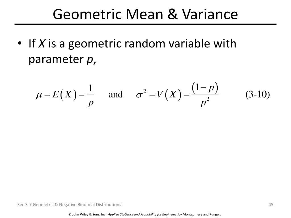 Mean var. Variance of random variable. variance of sum. geometric distribution. variance of two independent random variables.