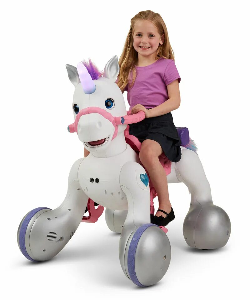 Какие самые популярные игрушки. Электро Единорог rideamals Josie Unicorn Kid. Kid Trax rideamals Scout 12v Pony Ride on Toy. Интерактивная игрушка электро Единорог «rideamals Josie Unicorn» Kid Trax. Электро лошадка для детей.