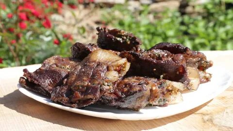 Печень с салом на мангале рецепт