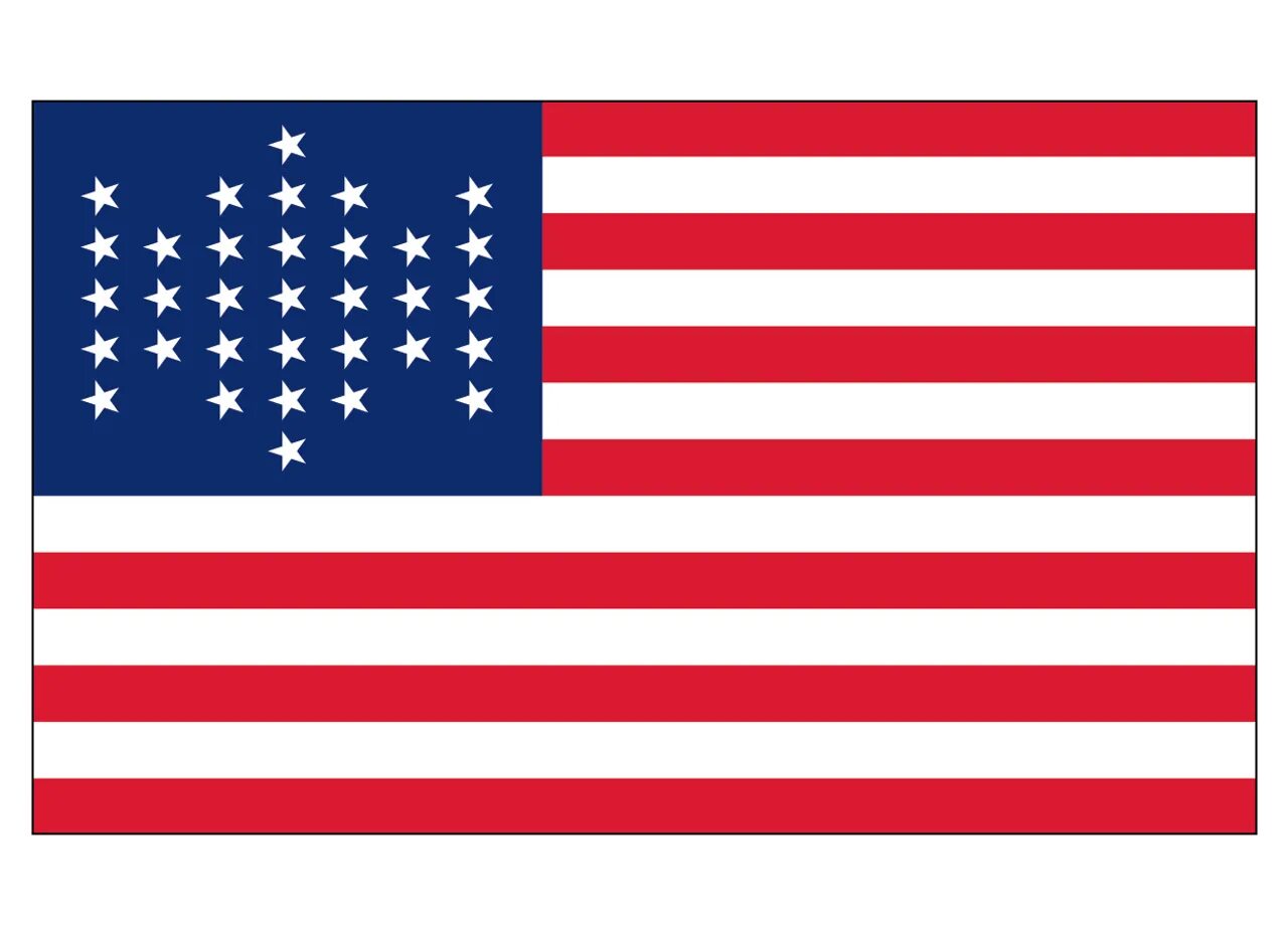 Сколько звезд на флаге третьей по размеру. Флаг США 33 звезды.