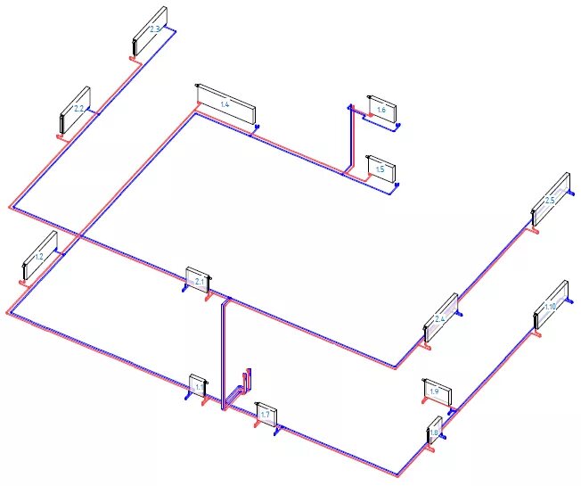 Система труб отопительного системы. Схема разводки трубопровода системы отопления. Тупиковая система отопления диаметр труб. Схема пайки отопления из полипропиленовой трубы. Схема системы отопления разводка от газового котла.