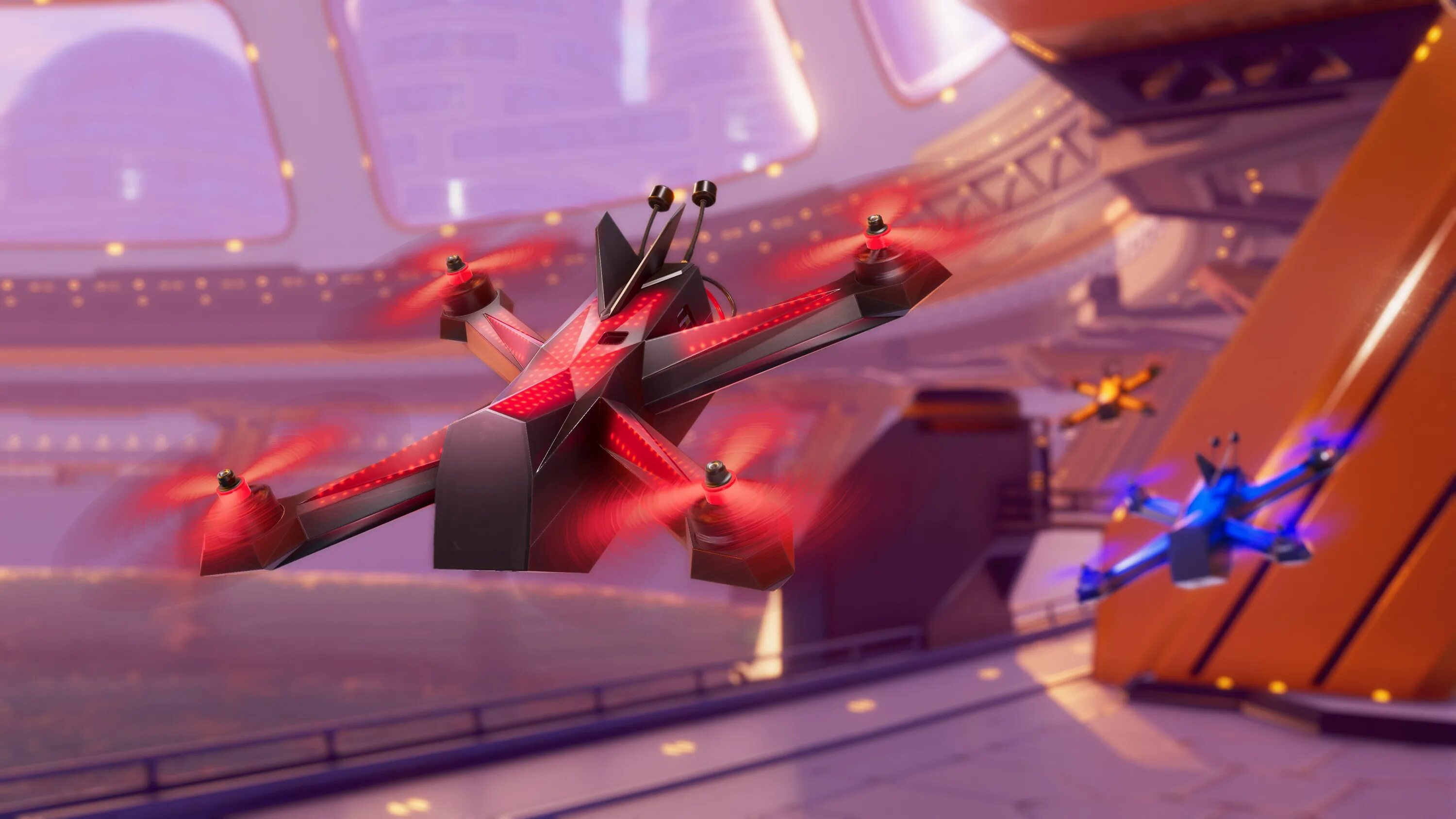 Drone racing simulator. Drone racing league. лига дрон-рейсинга симулятор. дроны в играх. runbow игра.