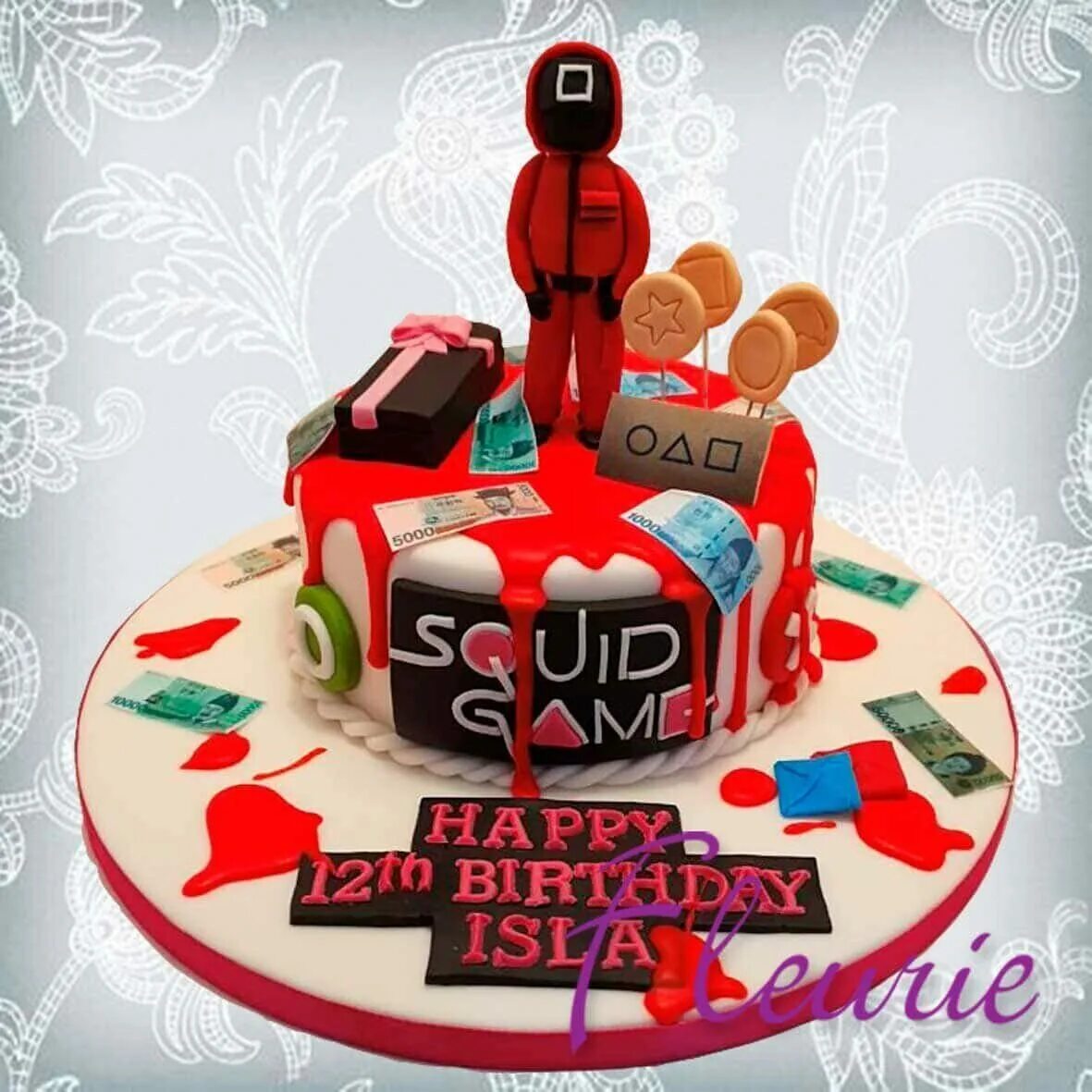 игра в кальмара карточка приглашения. торты по играм. игра в кальмара приглашение. Squid game обои. фигуры из игры в кальмара.