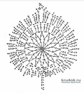 Схема салфетки лист