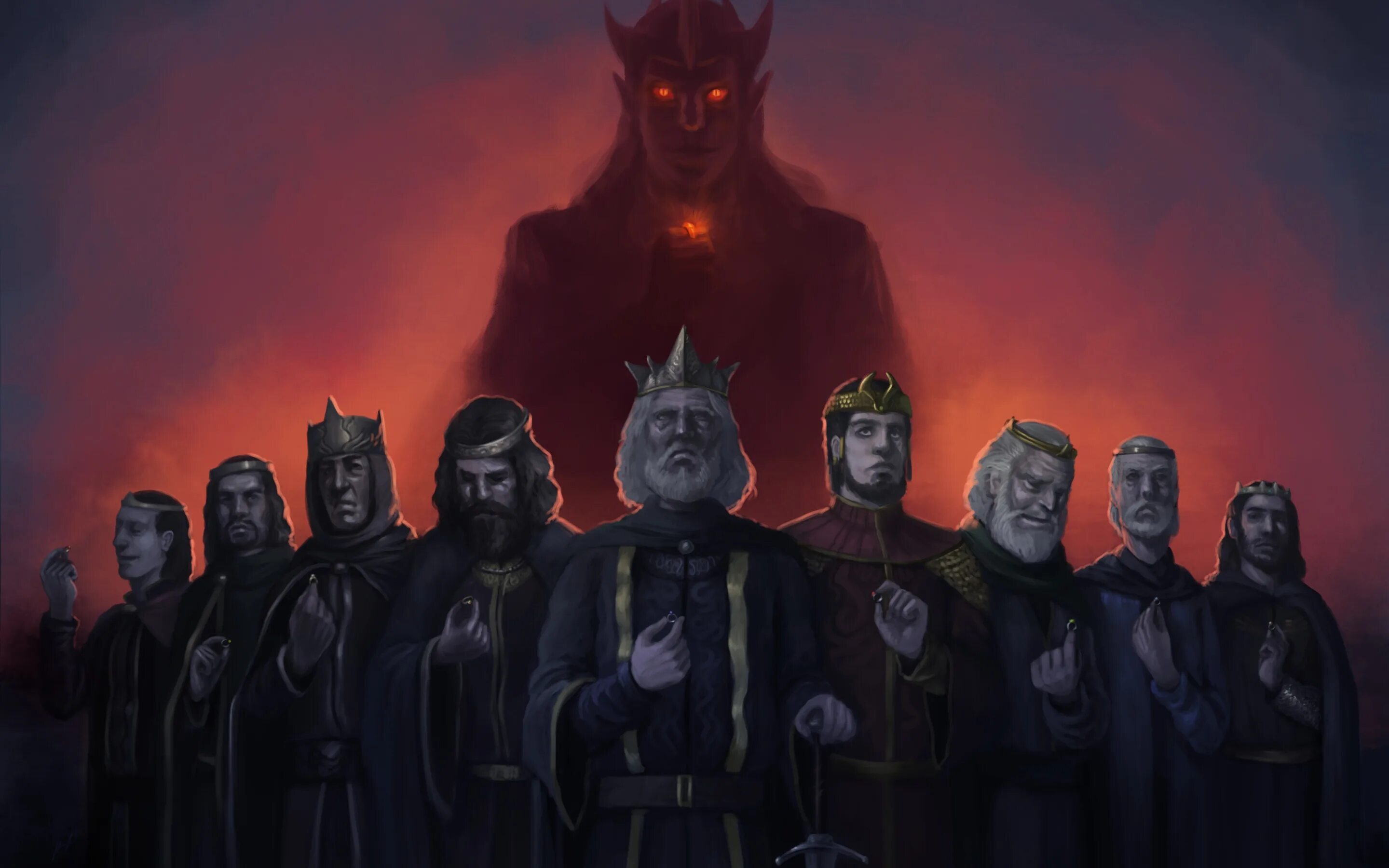 Саурон и девять назгулов. Саурон и 9 назгулов. Назгулы девять королей. Саурон Хоббит назгулы.