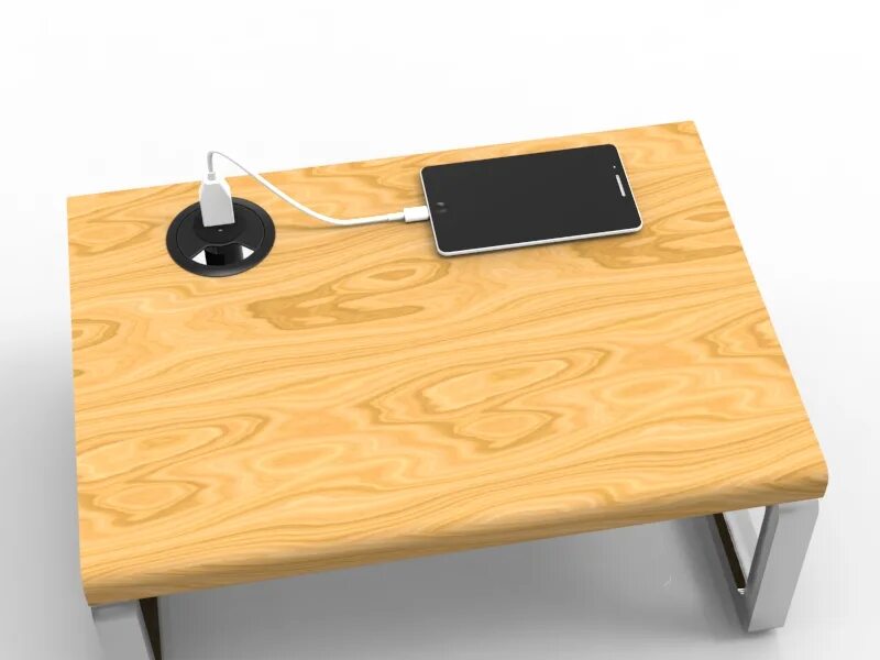 Table Socket. Table on Socket. Side Table with USB Ports and Outlets. Socket for Furniture. Volume table