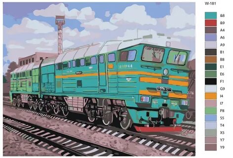 Рисунок локомотива поезда