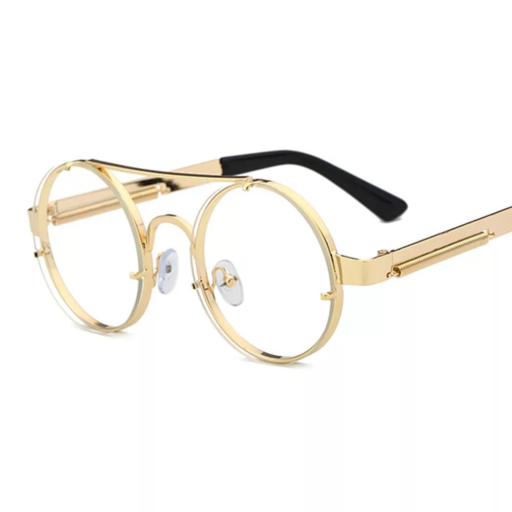 Очки в золотой оправе. Круглые очки с золотой оправой. Солнцезащитные очки в золотистой оправе. Круглая Золотая оправа для очков.