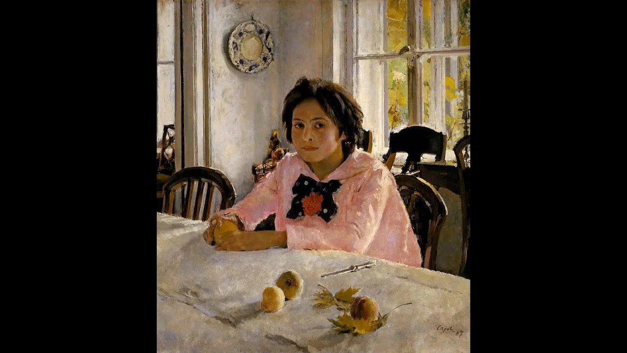 Портрет серова девочка с персиками. Девочка с персиками в музее.