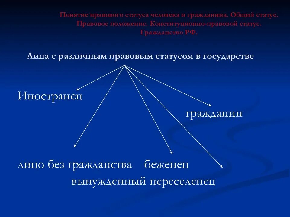 Общий статус гражданина рф. Правовой статус человека и гражданина. Элементы и принципы конституционного статуса личности. Структура правового статуса личности схема. Элементы правового статуса человека.