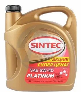 Sintec platinum 5w 40 4 л
