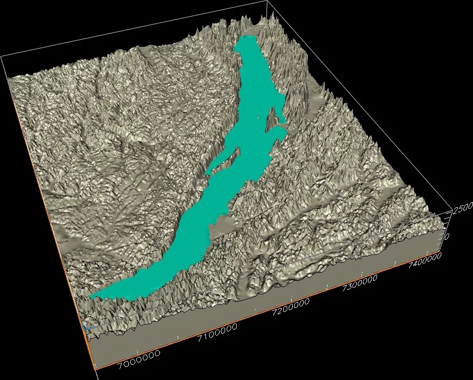 Высота рельефа озера. Рельеф дна Байкала. Рельеф дна озера Байкал. Рельеф дна Байкала 3d. Озеро Байкал 3d модель.