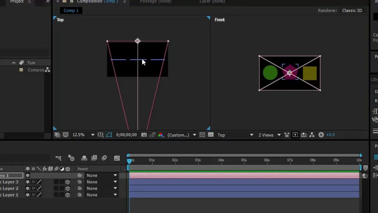 After effects камеры