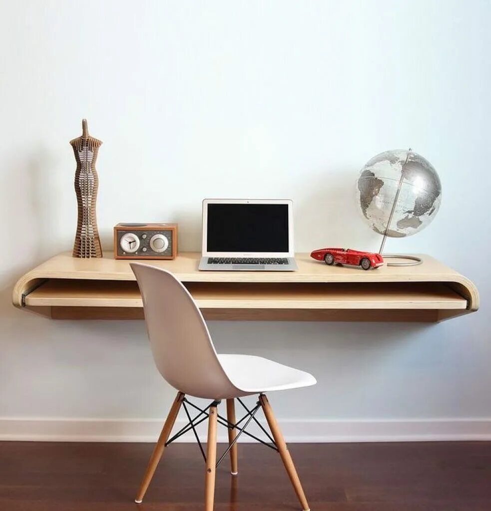 Orange22 стол навесной. Настенный стол Minimal Wall Desk. Необычный письменный стол. Дизайнерский письменный стол.