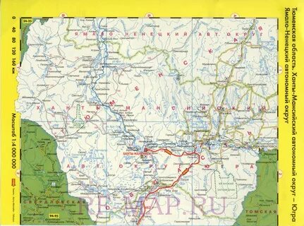 Подробная карта тюменской