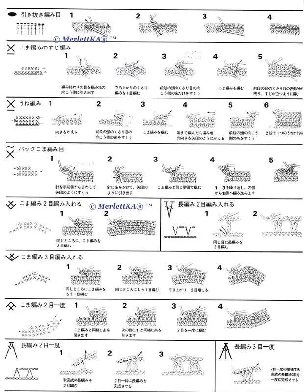 Техника японского вязания крючком. Обозначения в японских схемах вязания крючком. Условные обозначения в вязании крючком в японских схемах. Условные обозначения японских схем крючком. Обозначения в схемах вязания крючком Япония.