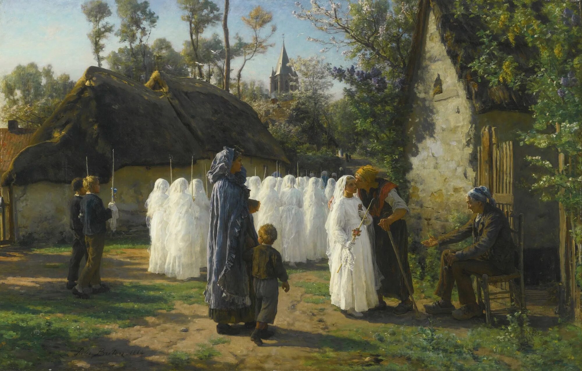 Картина 1 5 2. Жюль Бретон первое Причастие. Живопись Жюль Бретон. Жюль Адольф Эме Луи Бретон. Жюль Бретон реализм.