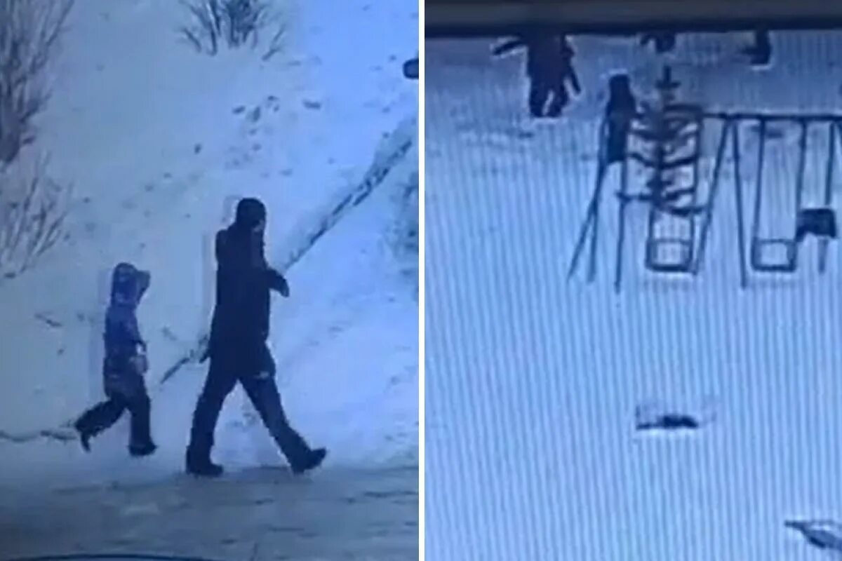На маленькую девочку нападают