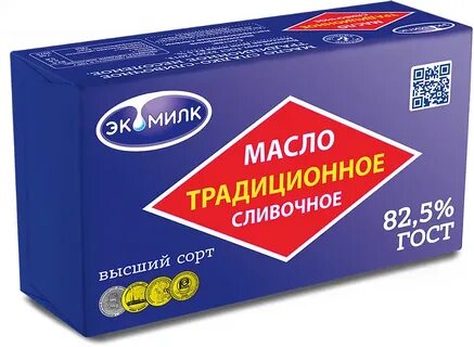 Масло сливочное традиционное 82.5 высший сорт