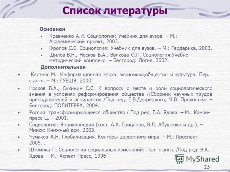 Список литературы для вуза. Список литературы по социологии. книги по социологии список литературы. список литературы урала. справки список литературы.