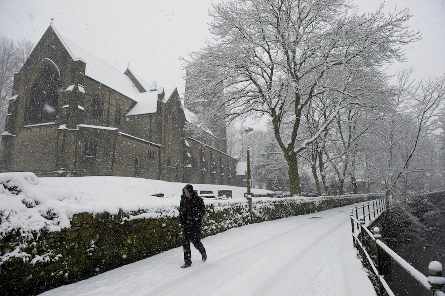 Погода 25 январь. Neige. Marsden in the Snow.