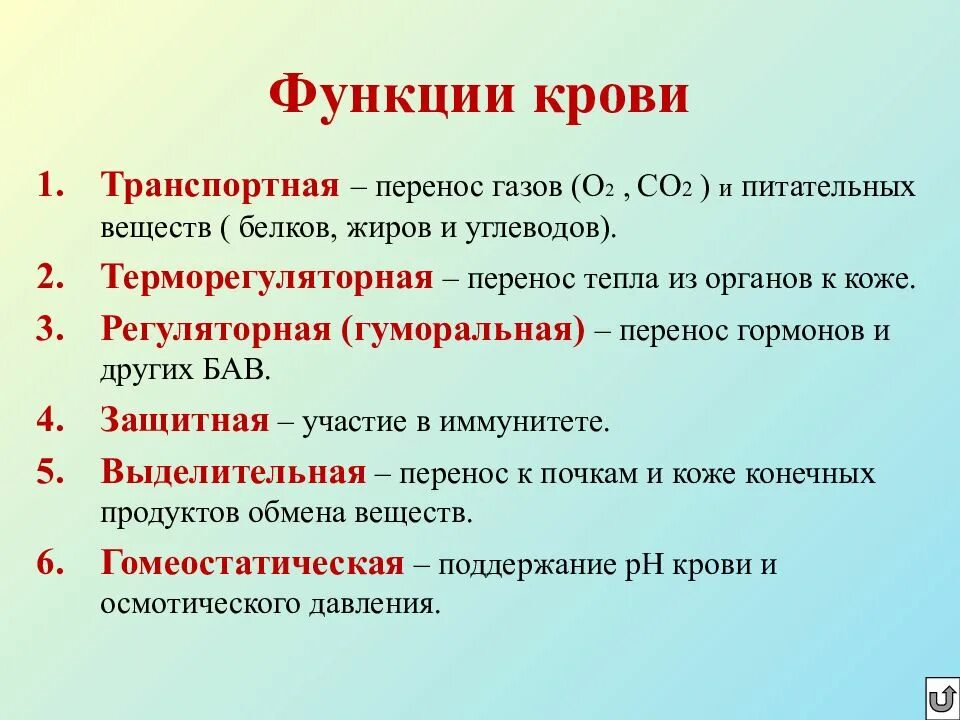 8 функций крови