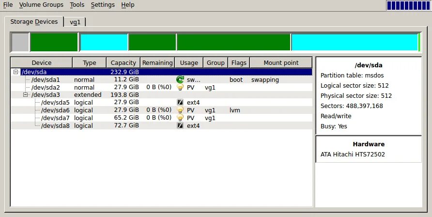 Partition lvm. Менеджер логических томов lvm. system-config-lvm. lvm2. порядок действий для создания логического тома lvm..