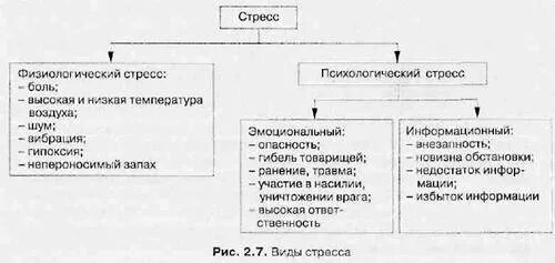 К психологическим стрессом относятся