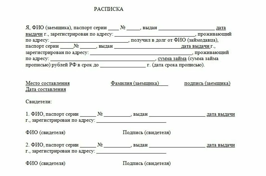 Как пишется расписка на деньги в долг. Правильное составление расписки о долге денежных. расписка в получении денежных средств от физ лица физ лицу. расписка о выдаче займа образец. пример долговой записки.
