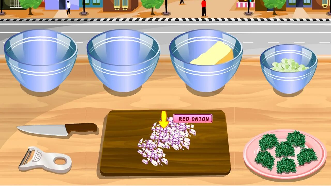 Игры готовить салаты