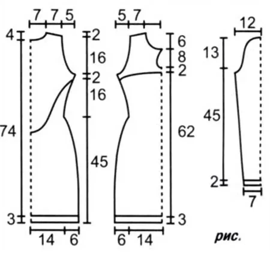 Выкройка приталенного трикотажного платья. Выкройка трикотажного платья с рукавами 44 размера. Выкройка трикотажного удлиненного жилета. Выкройка приталенного платья с рукавом 44 размера.